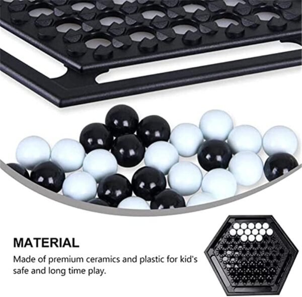 IQ Puzzle Game – Abalone (Black & White Marble Board)