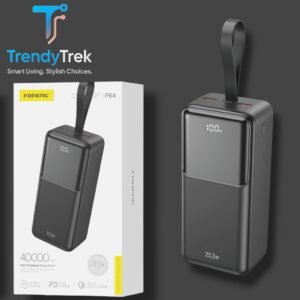 Foneng P64 40000mAh Fast Charging Power Bank – Black