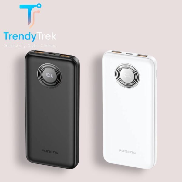 Foneng PX101 – 10000mAh Fast-Charge Power Bank with LCD Display (22.5W, 3 Outputs) - Image 2