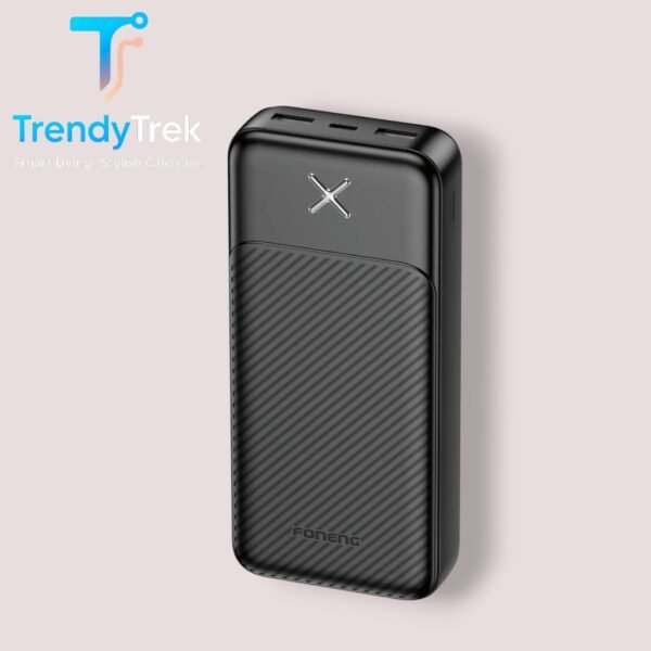 Foneng PX110 – 20000mAh Dual-Port Power Bank (2× USB-A, 5V/2.1A, Flight-Approved) - Image 2