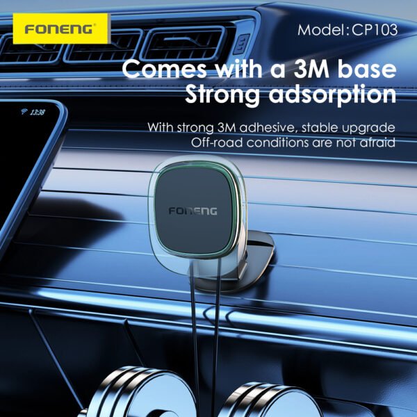 Foneng CP103 Magnetic Car Holder – Universal Dashboard Mount - Image 5