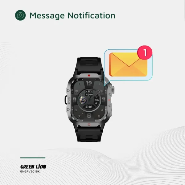 Green Lion Gravix Smart Watch – Black - Image 4