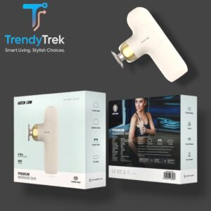 Green Lion Premium Massage Gun – 40W, Hot Compress, 4 Heads