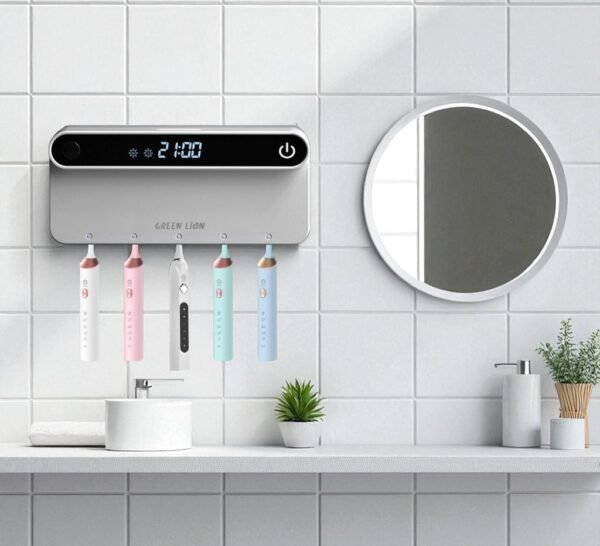 Green Lion Smart Toothbrush Sterilizer – Wall Mounted UV Sanitizer - Image 3