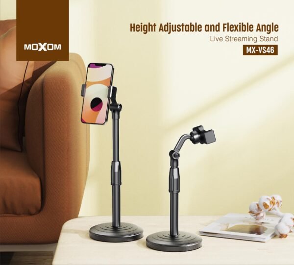 Moxom MX-VS46 Free Phone Desk Stand – Adjustable, Stable & Sleek Design - Image 3