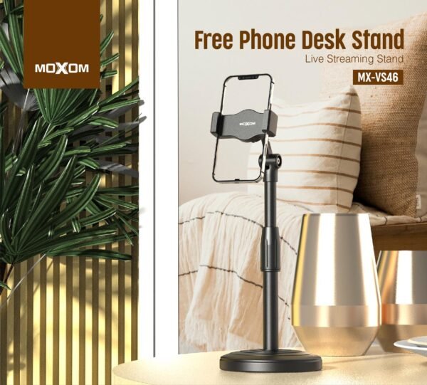 Moxom MX-VS46 Free Phone Desk Stand – Adjustable, Stable & Sleek Design - Image 5