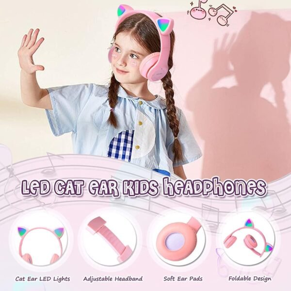 P47M Cat Ear Wireless Headphones – Multiple Colors - Image 7