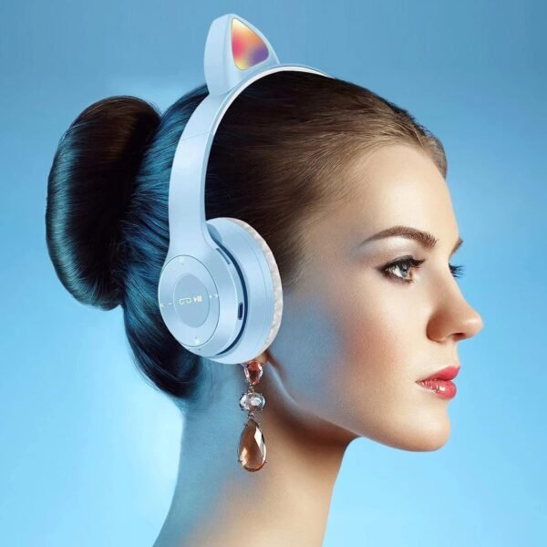 P47M Cat Ear Wireless Headphones – Multiple Colors - Image 10