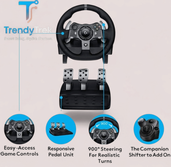 Logitech G29 Driving Force Racing Wheel and Floor Pedals – PlayStation Compatible - Image 3