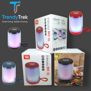 T&G TG-346 Portable Wireless Speaker – LED Light, 7W, TWS, TF/USB