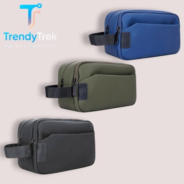 Green Lion Urban Travel Pouch – Black / Blue / Olive Green - Image 2