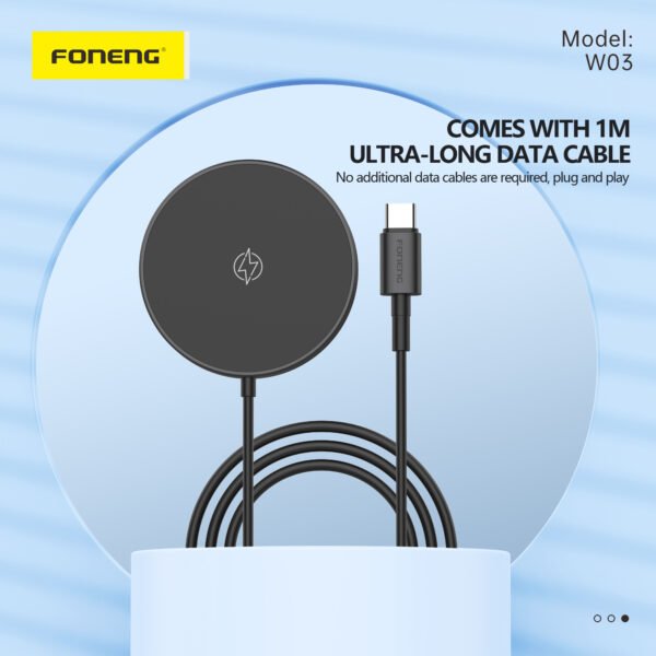 FONENG W03 2-in-1 Wireless Charging Stand – 15W - Image 2