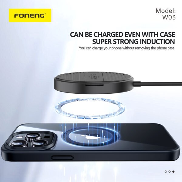 FONENG W03 2-in-1 Wireless Charging Stand – 15W - Image 3