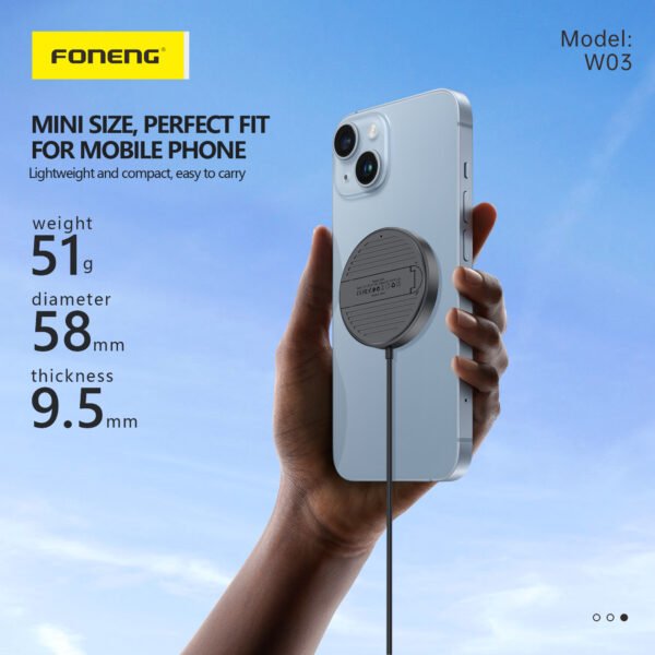 FONENG W03 2-in-1 Wireless Charging Stand – 15W - Image 5