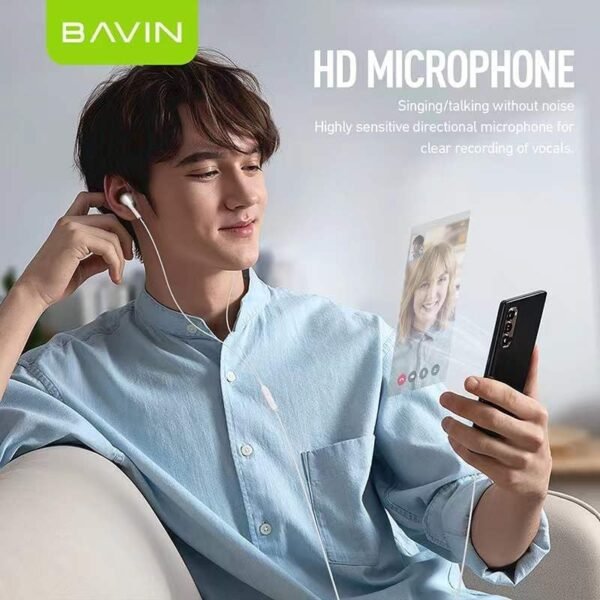 Bavin HX872 Type-C Hi-Res Stereo Earphones – Black - Image 9