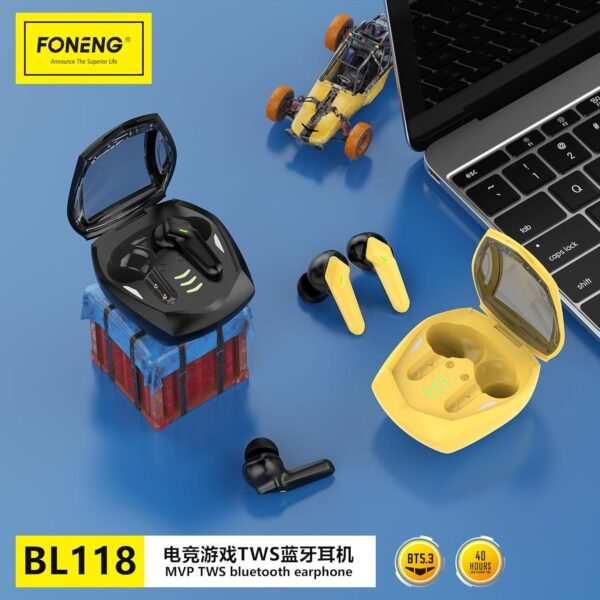 Foneng Games Wireless Earphone BL118 – Black - Image 5
