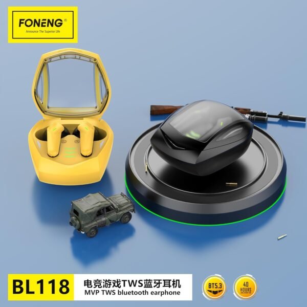 Foneng Games Wireless Earphone BL118 – Black - Image 6