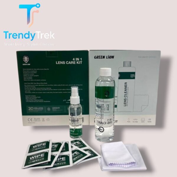 Green Lion 4 in 1 Lens Care Kit – Multi-Surface Cleaning Solution - Image 2