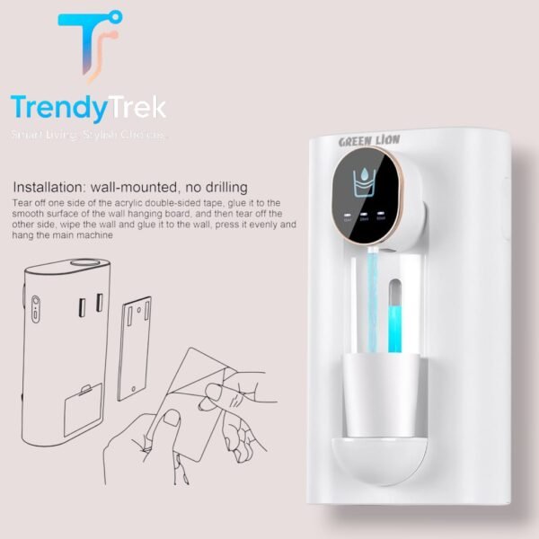 Green Lion Automatic Mouthwash Dispenser – Wall Mounted Touchless Device - Image 3