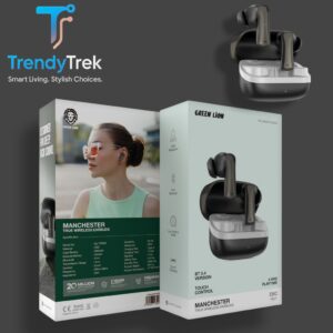 Green Lion Manchester True Wireless Earbuds – Black