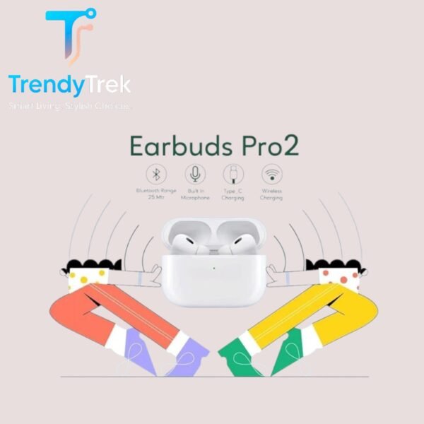 Green Lion Earbuds Pro 2 – Active Noise Cancellation – White - Image 4