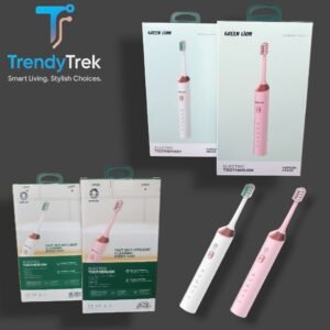 Green Lion Electric Toothbrush – Rechargeable, 4 Brush Heads