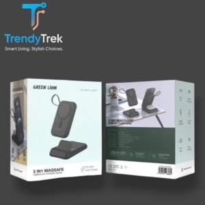Green Lion 3 in 1 Magsafe 10000mAh Power Bank – Black