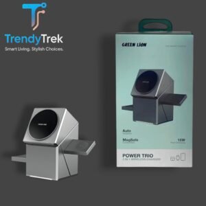 Green Lion Power Trio 3 in 1 Wireless Charger - Silver