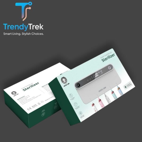 Green Lion Smart Toothbrush Sterilizer – Wall Mounted UV Sanitizer