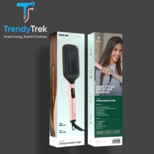 Green Lion Hair Straightener Comb – LED Display & PTC Heating
