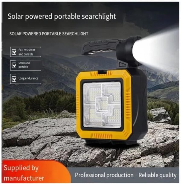 COB 7739-C Solar Work Light with Built-In 16-Piece Toolkit – USB Rechargeable - Image 4
