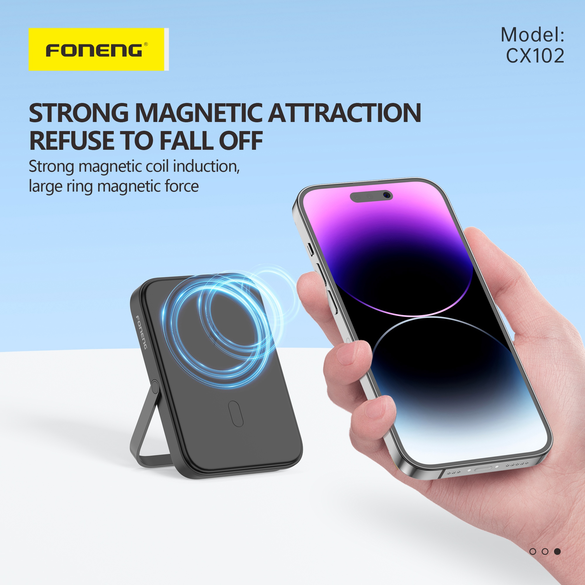Foneng CX102 Magnetic Wireless Charging Power Bank – 5000mAh - Image 4