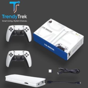 2.4G Wireless Game Stick Console – White Vertical Design with Built-in Retro Emulators