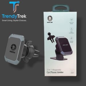 Green Lion 2-in-1 Magnetic Car Phone Holder – Black