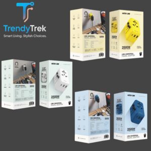 Green Lion 12W Universal Travel Adapter – Blue / Yellow / White