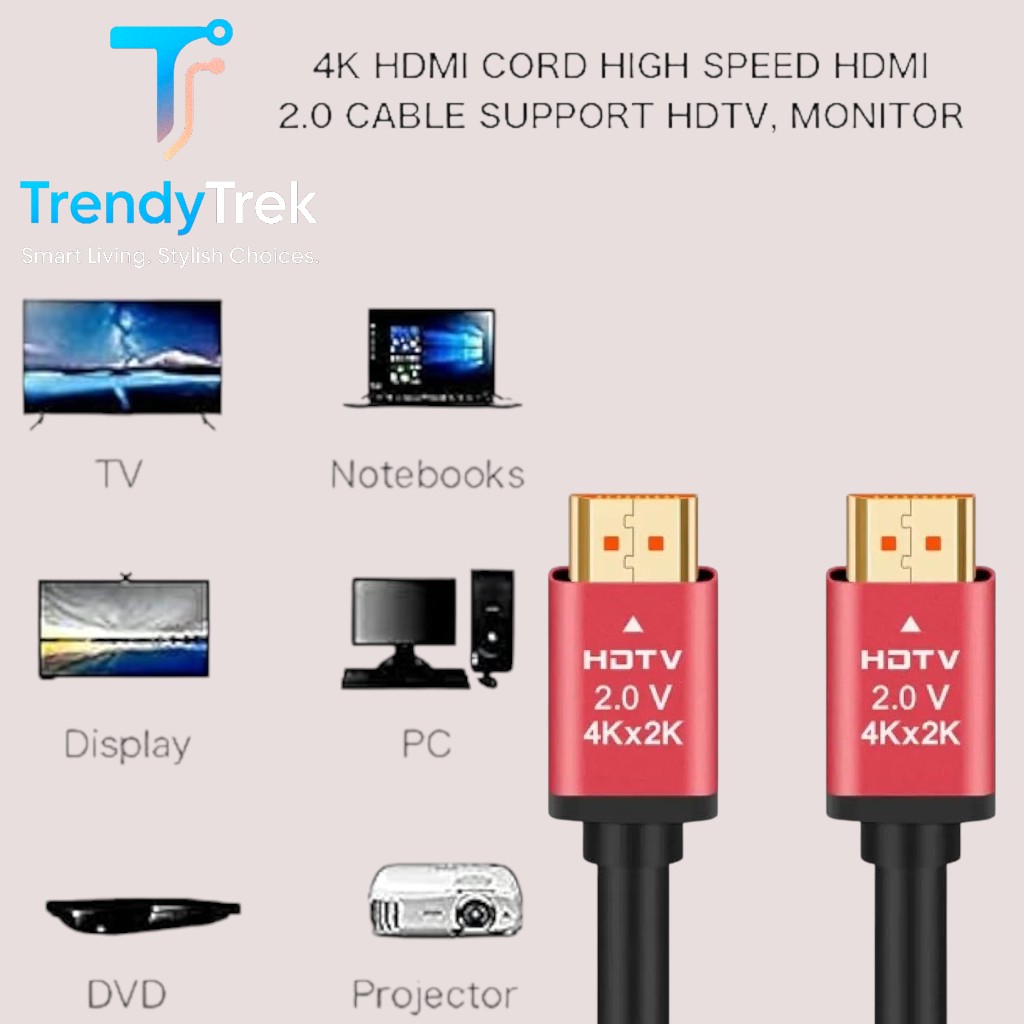 HDTV Premium High-Speed Cable – 4K Ultra HD – Multiple Lengths - Image 3