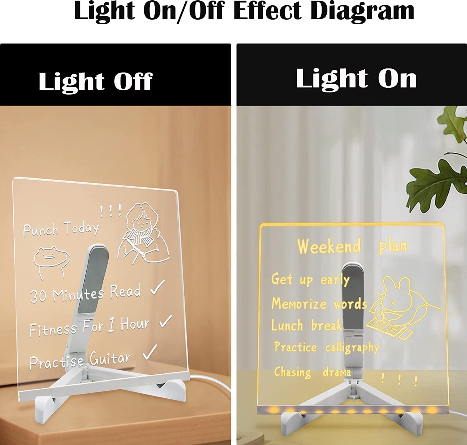 Likeide LED Panel – Colorful Writing Tablet with USB Light - Image 4