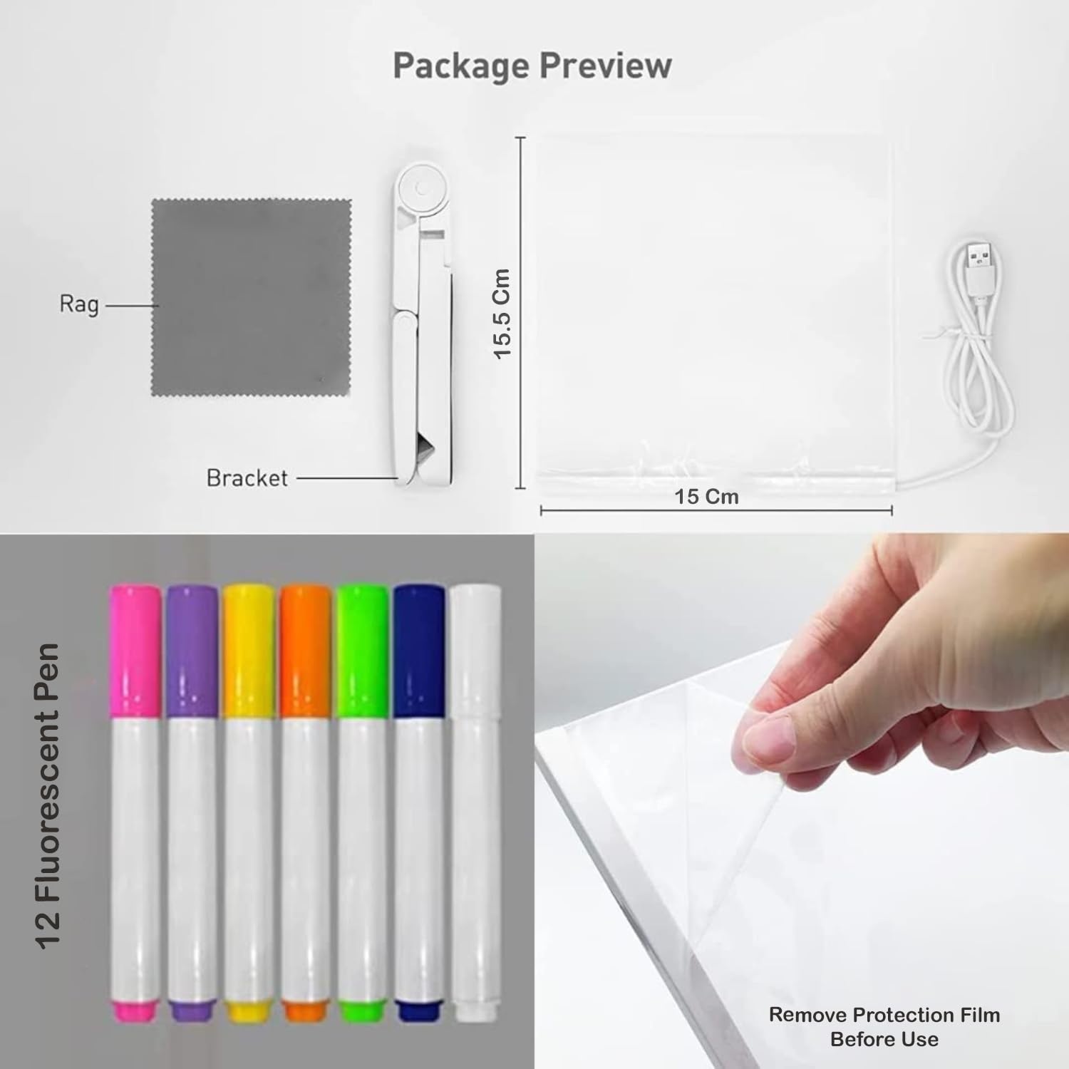 Likeide LED Panel – Colorful Writing Tablet with USB Light - Image 3