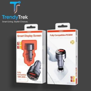 MOXOM Smart Display Dual Port Car Charger 48W (Model: MX-VC44)