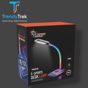 Porodo Gaming E-Sports Desk Lamp with Charging Base – White
