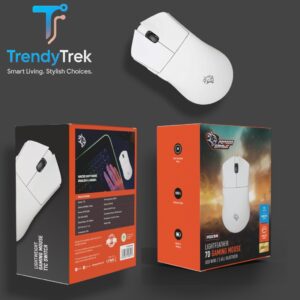 Porodo Gaming 3in1 Lightfeather 7D Gaming Mouse PMW3395 with TTC Switch – White (PDX319)