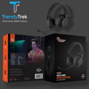 Porodo Gaming Triple-Mode Gaming Headphone – Black (PDX421-BK)