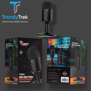 Porodo Gaming Omni-Directional USB Microphone – Black (PDX550)