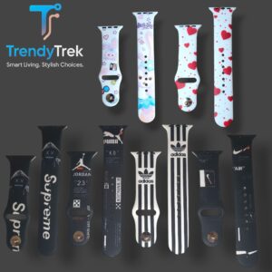 Apple Watch Printed Silicone Bands – 38/40mm (Size L)