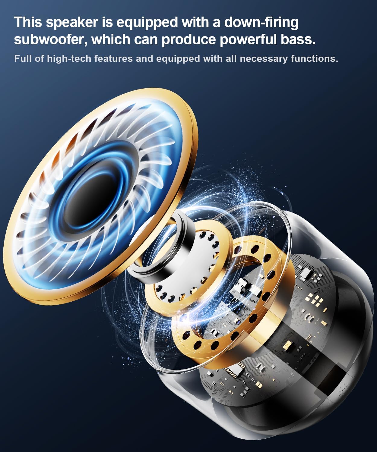 VDENMENV DR32 Wireless Bluetooth Speaker with LED Lights - Image 8