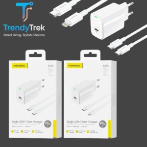 Foneng EU65 20W Single USB-C Fast Charger with Cable