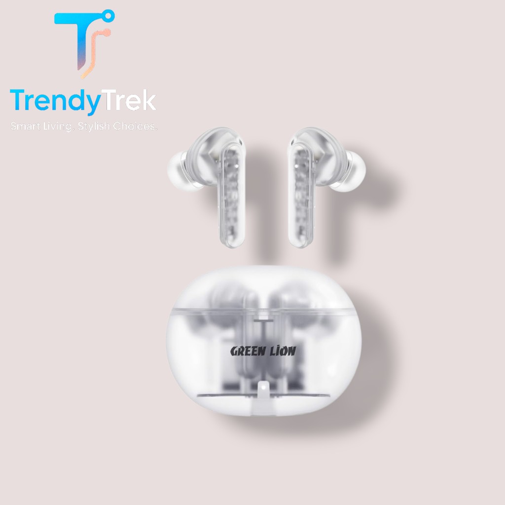 Green Lion Transparent Pro 2 Wireless Earbuds – ANC | 7H Playback | ENC Mic - Image 3