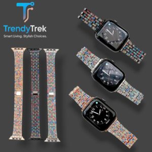 Metallic Colorful Strass Apple Watch Band (42/44/45mm)
