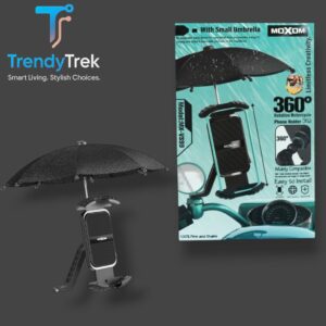 MOXOM MX-VS99 Motorcycle Phone Holder with Small Umbrella & 360° Rotation