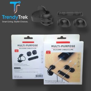 Multi-Purpose Silicone Cable Clips – 4-Piece Set